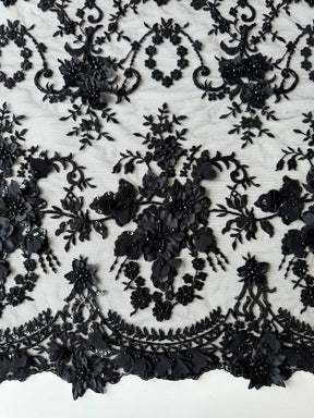 Black Beaded Lace - Audumi