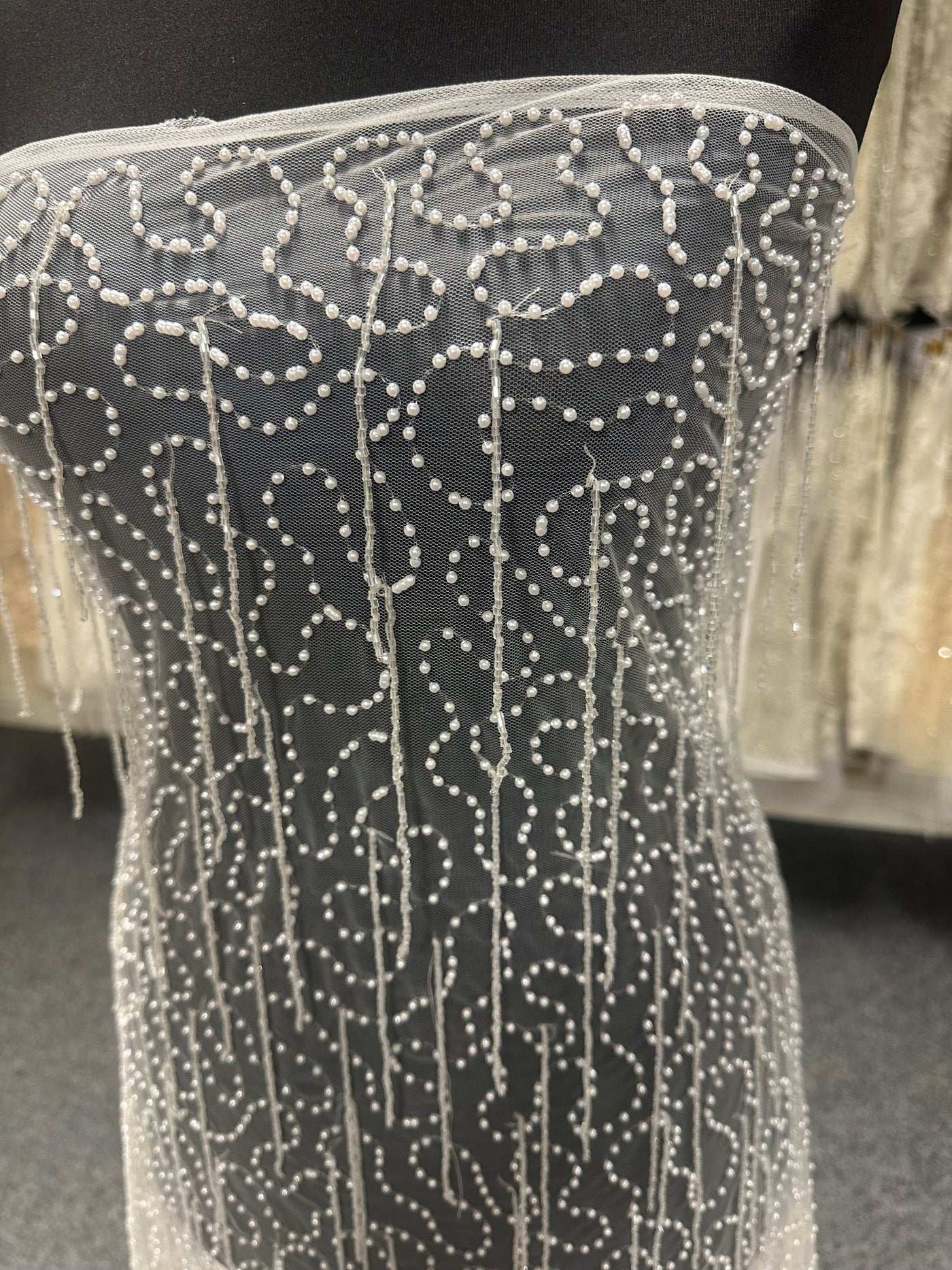 Ivory Beaded Lace Dido