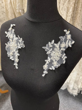 Ivory Beaded Lace Appliques - Feisty