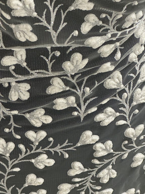 Ivory Glitter Puff Lace - Kinetic