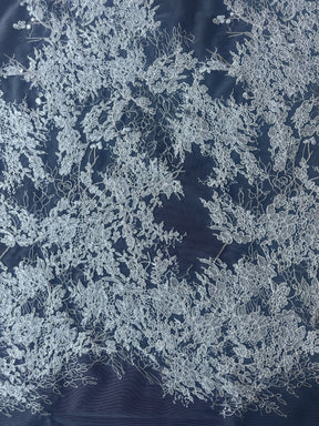Ivory with Silver Embroidered Lace - Hermitage