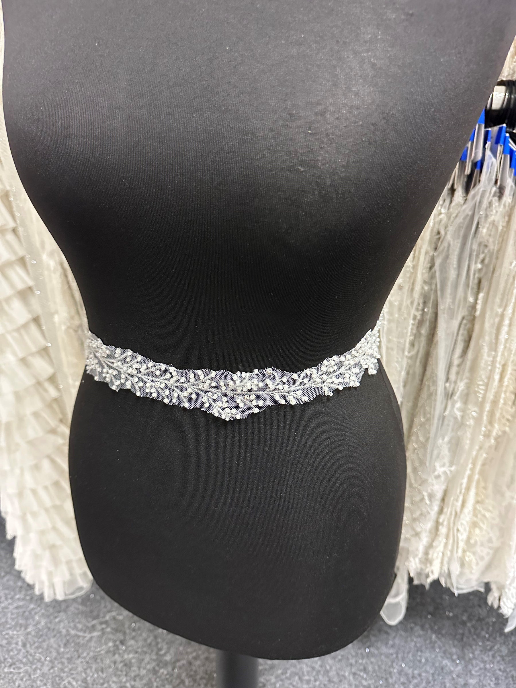 Ivory Beaded and Sequin Lace Trim - EH2031