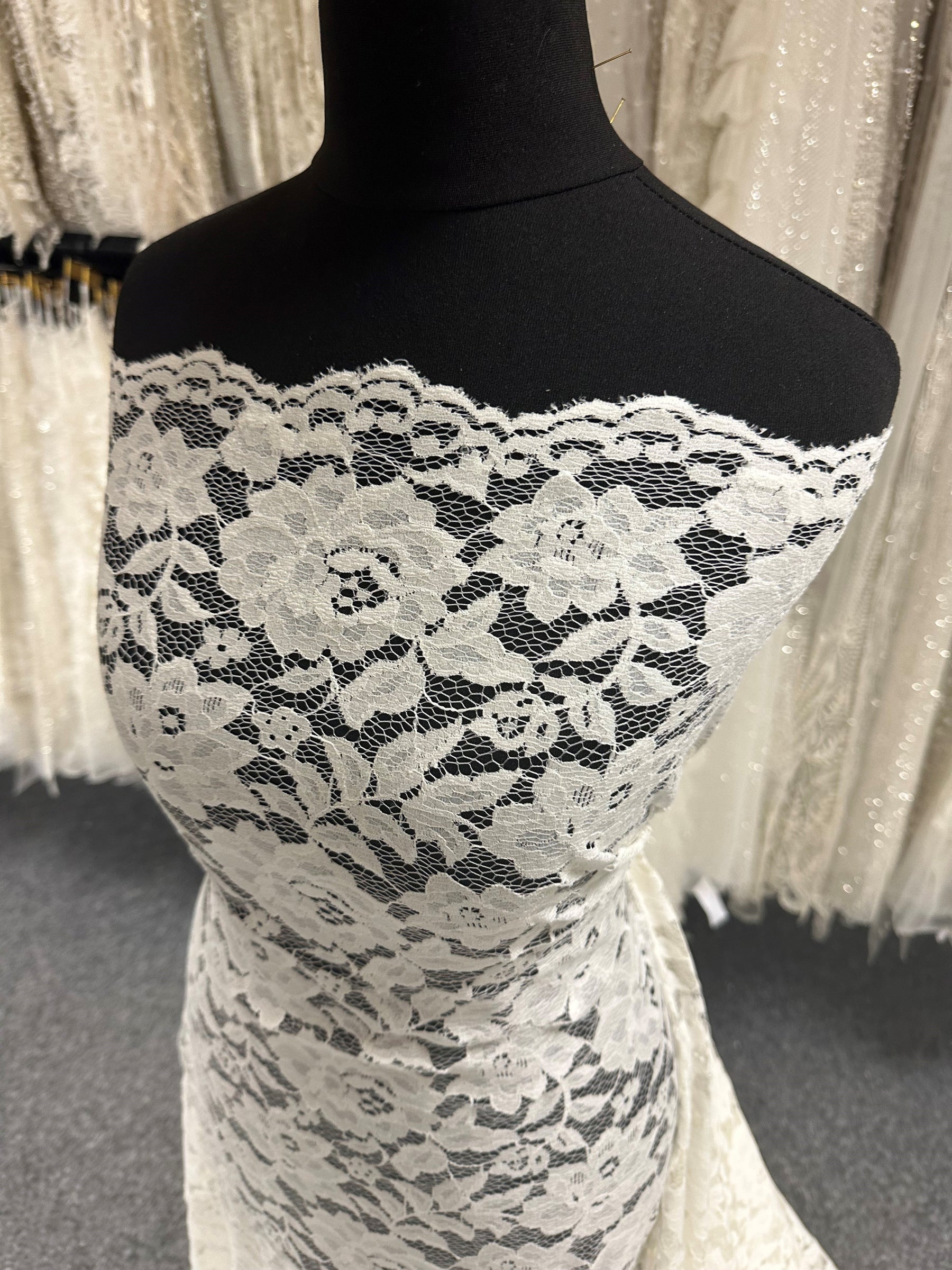 Ivory Raschel Lace - Jenica