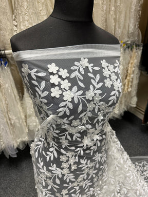 Ivory 3D Embroidered Lace – Finch