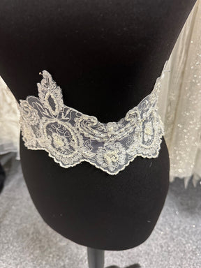 Ivory Embroidered Lace Trim - Sappy