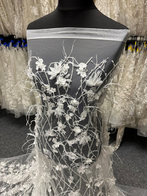 Ivory Feather Lace - Zuly
