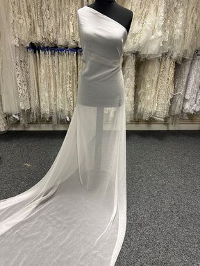 White Silk Georgette - Shimmer