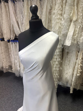 Ivory Polyester Stretch Satin - Sentry