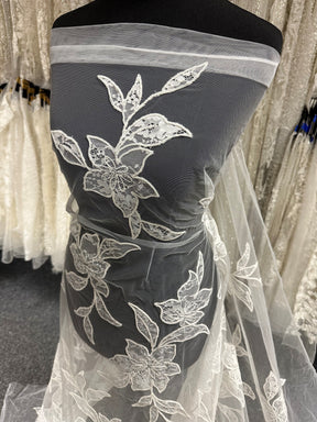 Ivory Corded Contemporary Lace - Sawyer