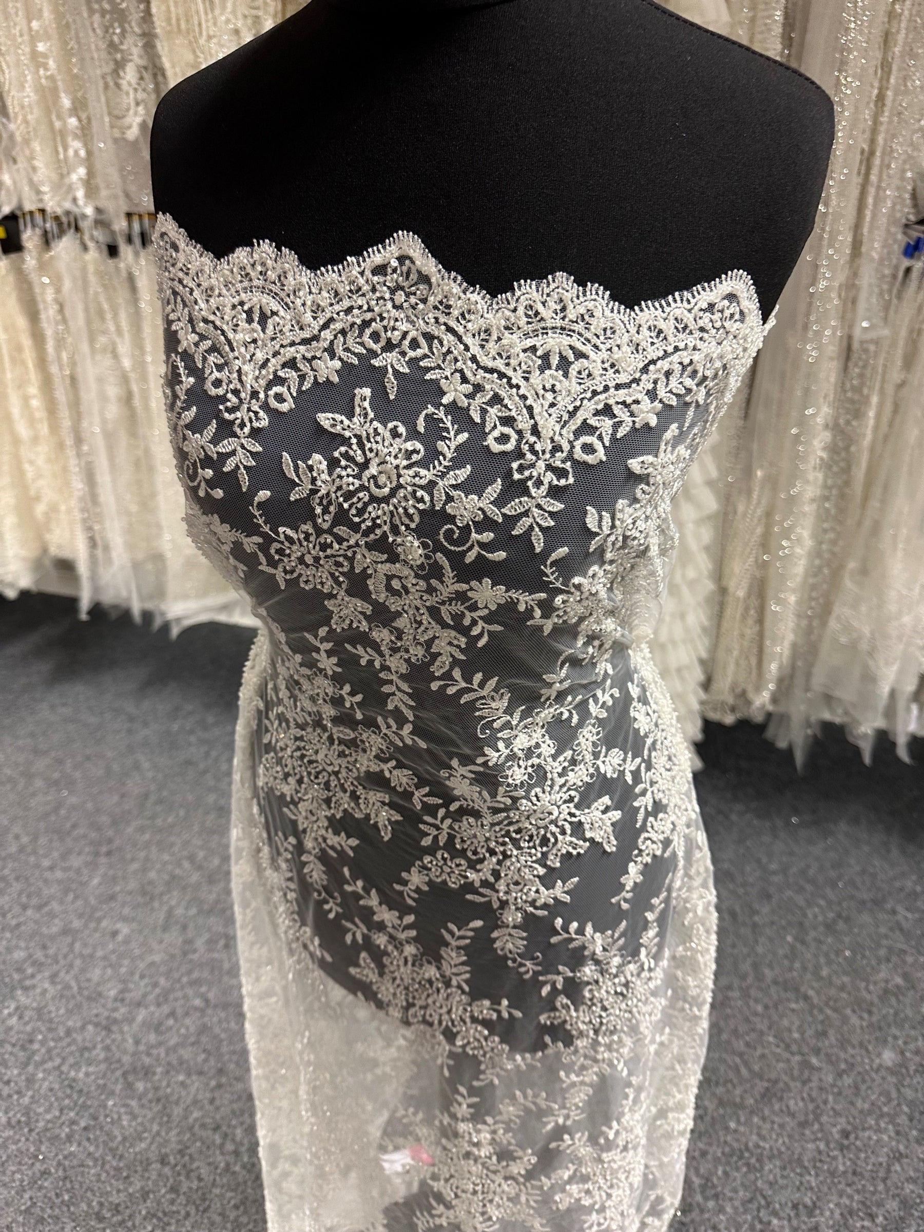 Ivory Beaded Lace - Hada