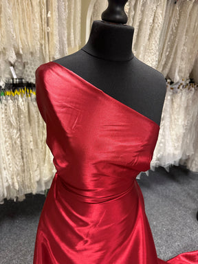 Claret Polyester Satin - Ascot