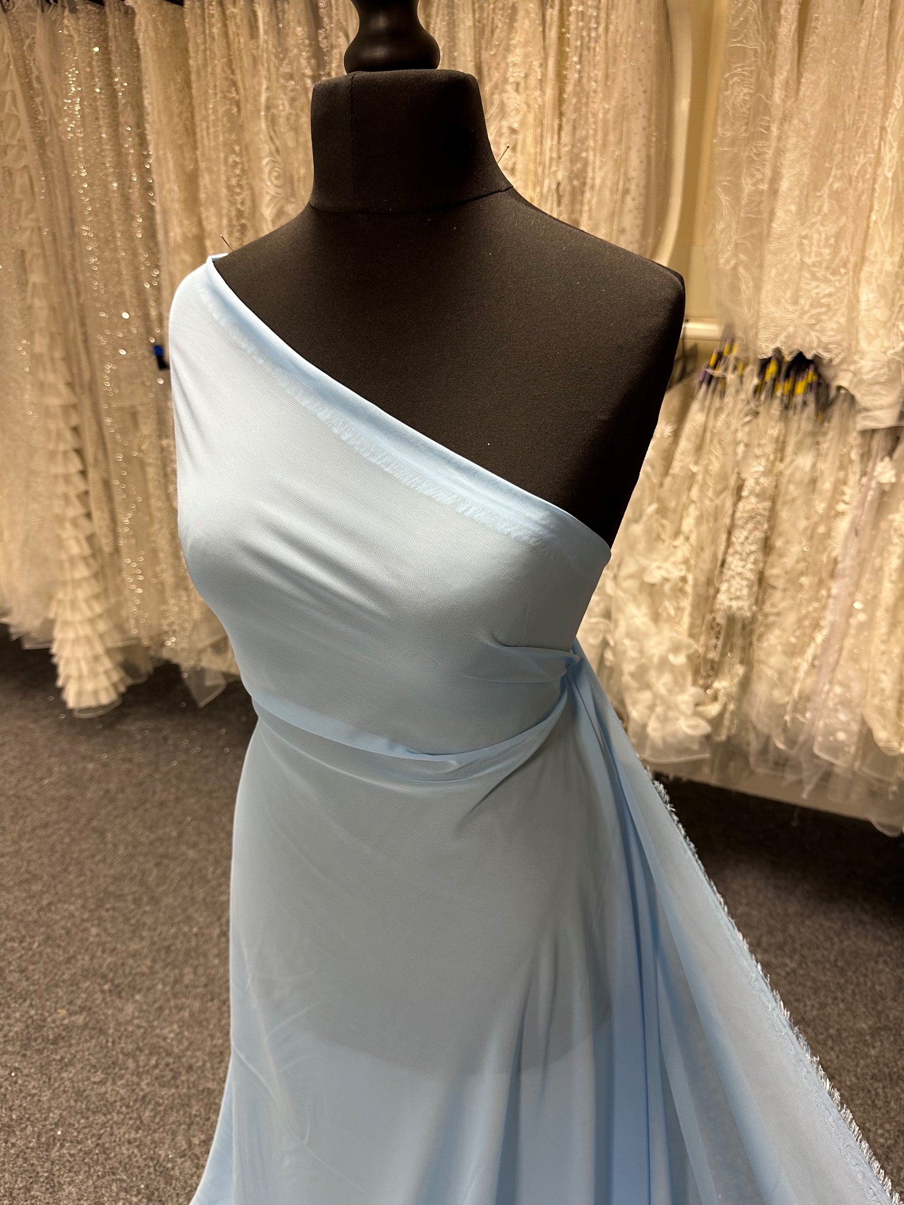 Light Blue Polyester Chiffon - Benevolence