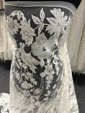 Ivory Embroidered Lace - Genby
