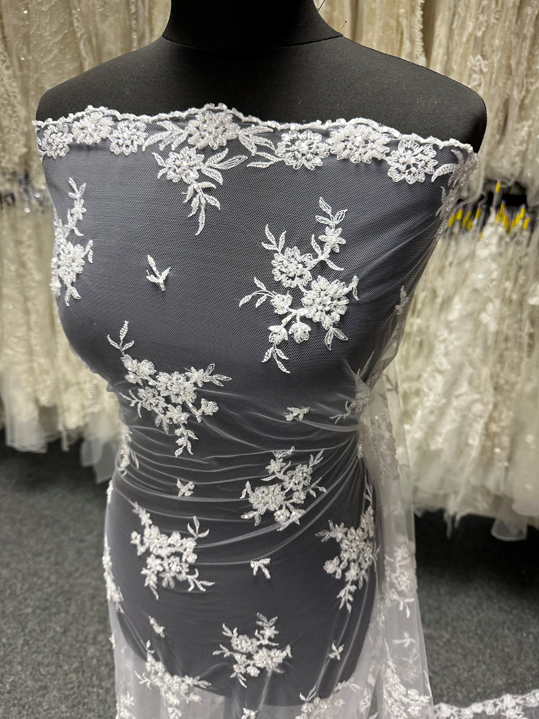 White Beaded Lace - Ream