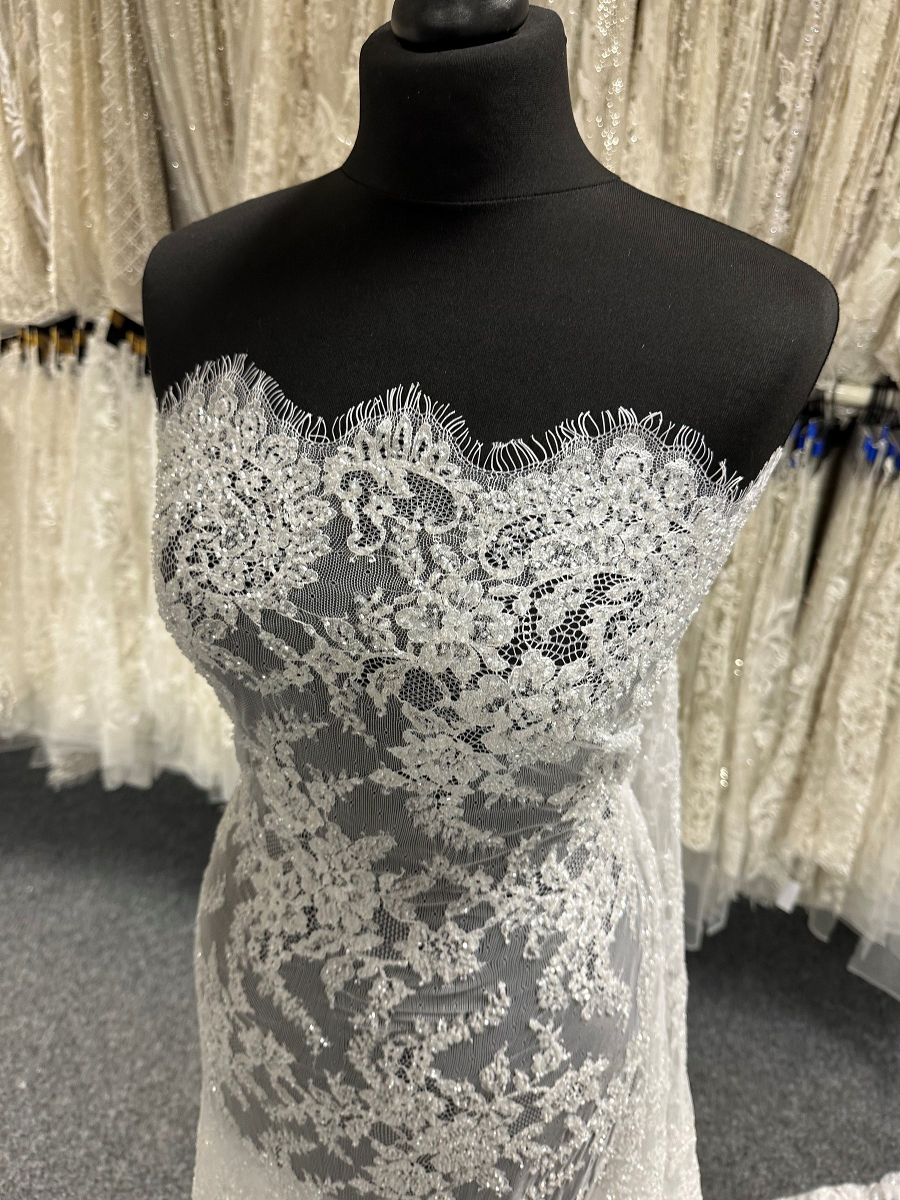 Ivory Beaded Lace - Manny