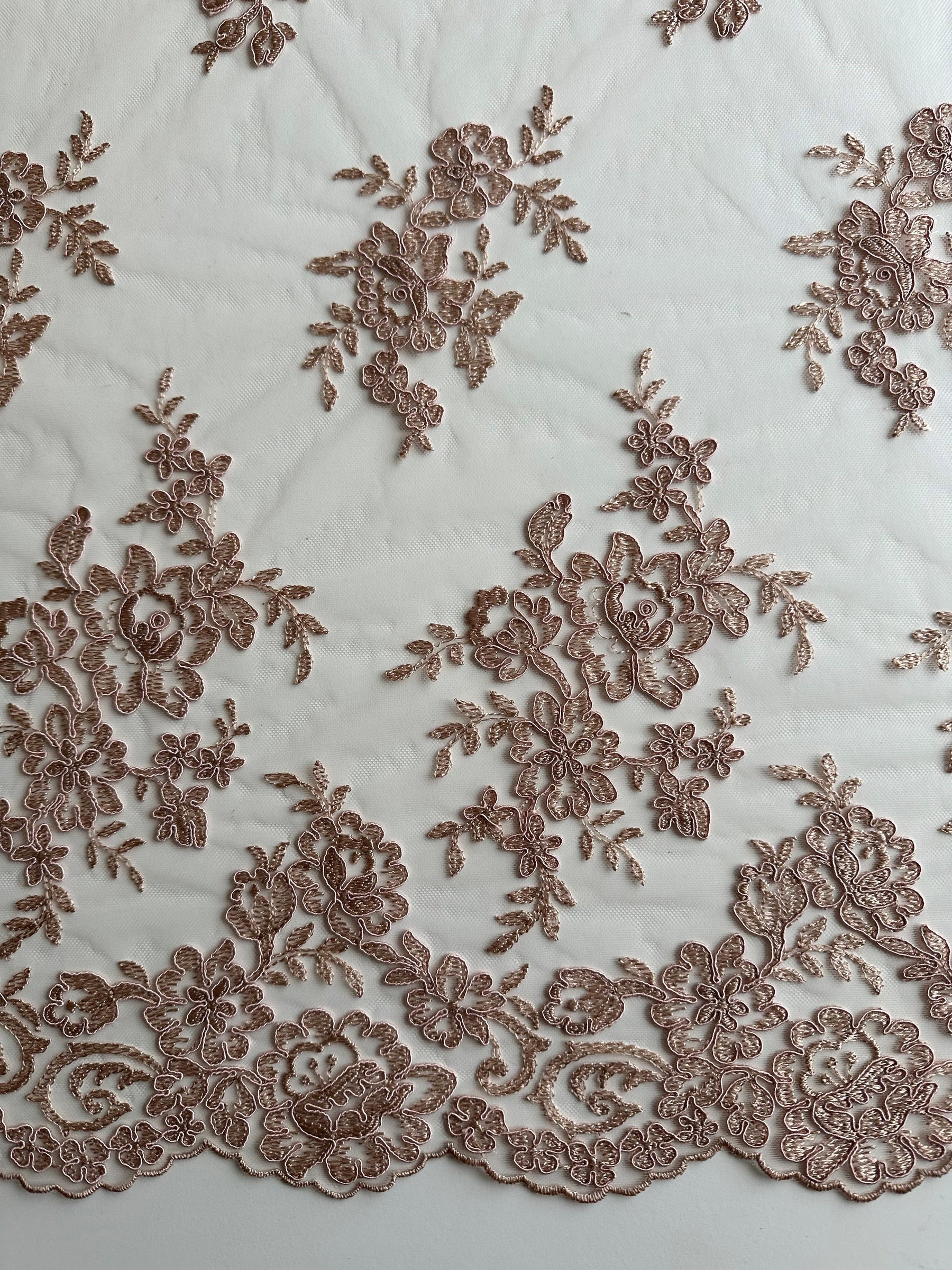 Nude Unbeaded Corded Lace - Nightfall