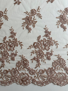 Nude Unbeaded Corded Lace - Nightfall