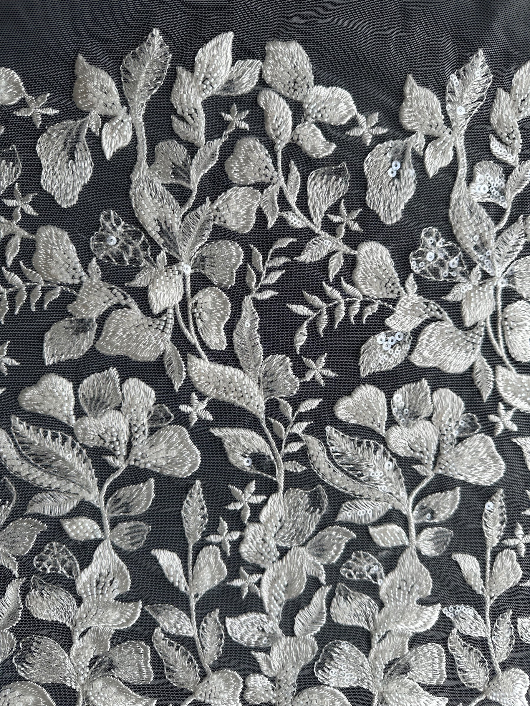 Ivory Beaded Embroidery Lace - Cheney