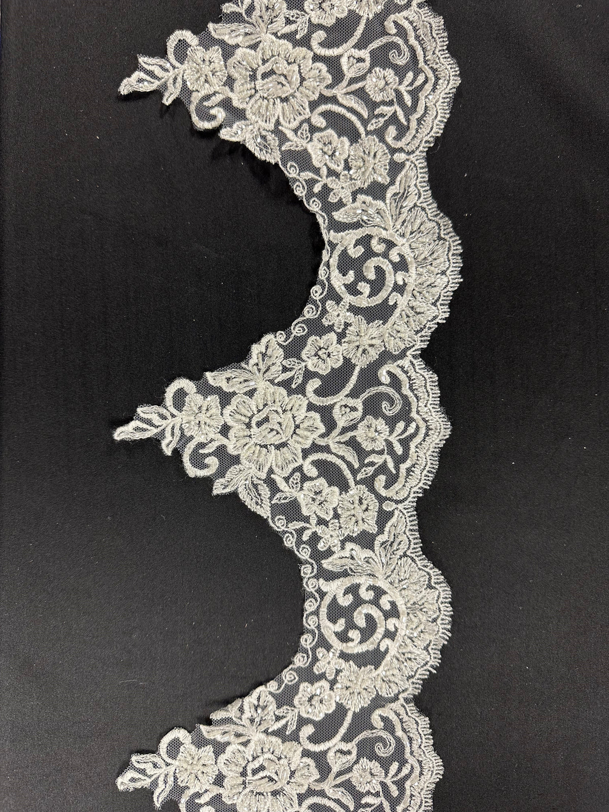 Ivory Sequin Lace Trim - Trivia