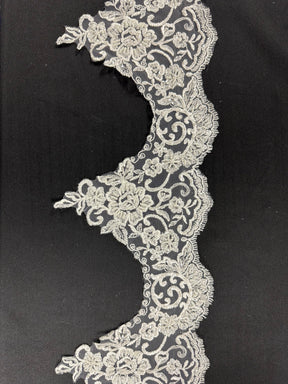 Ivory Sequin Lace Trim - Trivia