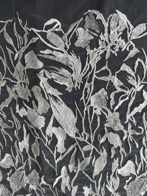 Ivory Sequin Embellished Embroidered Lace - EB3026