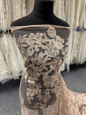 Caramel Embroidery Lace - Garbo
