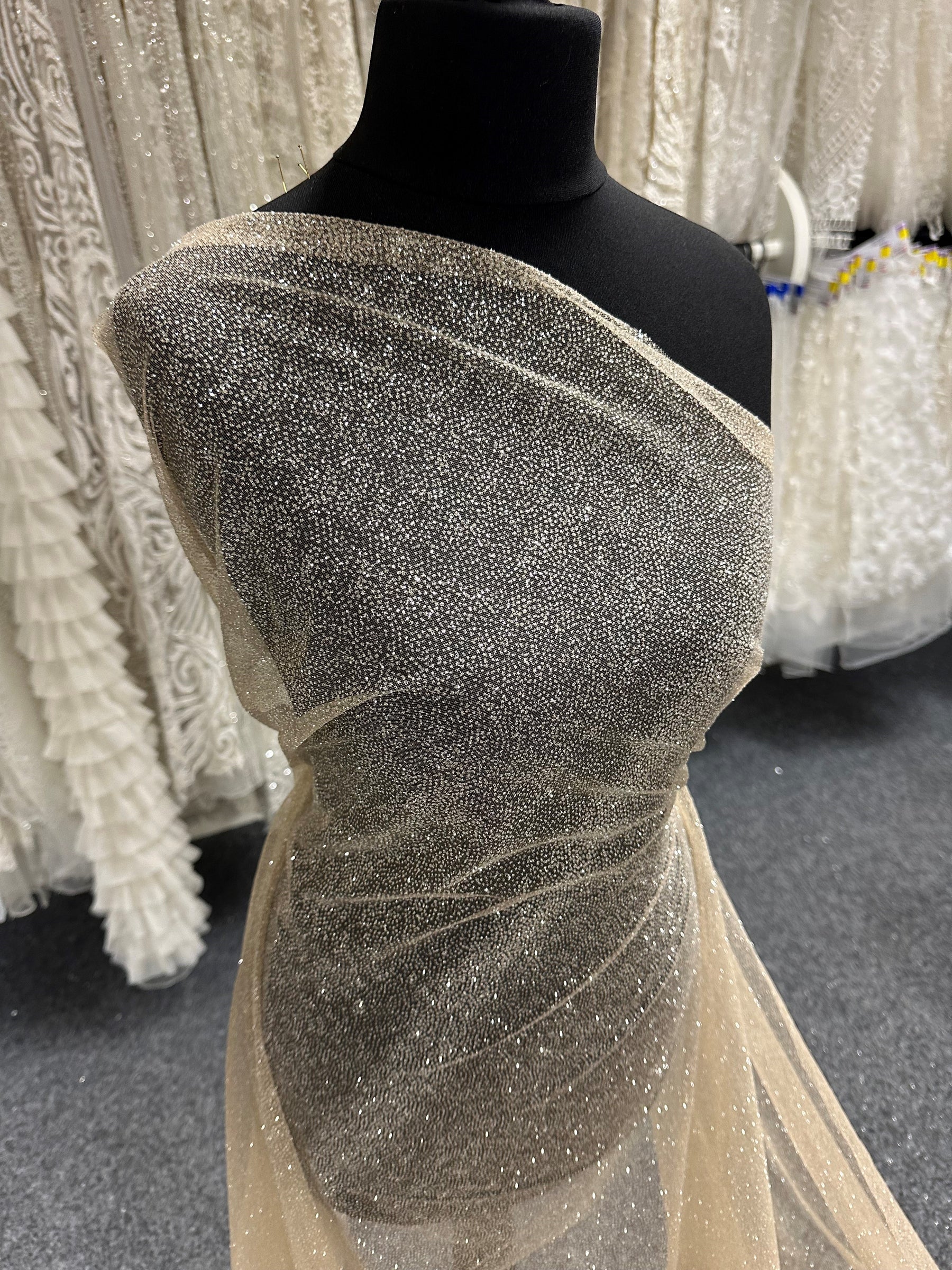 Nude Glitter Tulle - Magnetism