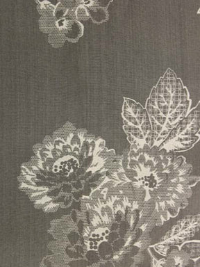 Ivory Printed Silk Organza - PR2005