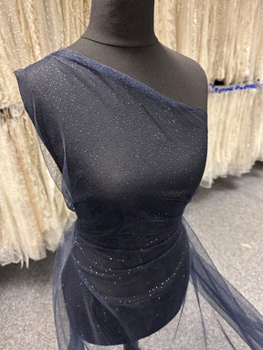 Navy Glitter Tulle - Trumpet