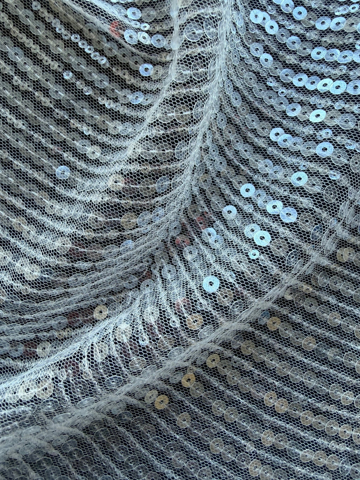 Ivory Embroidered Sequin Tulle – EB3020