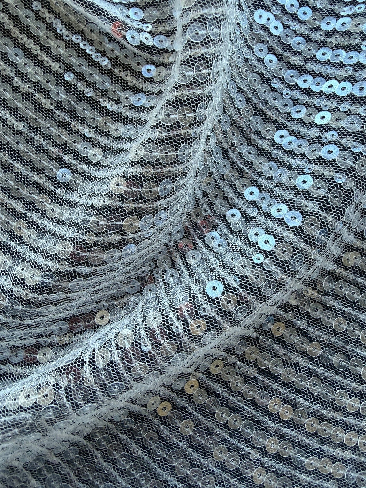 Ivory Embroidered Sequin Tulle – EB3020