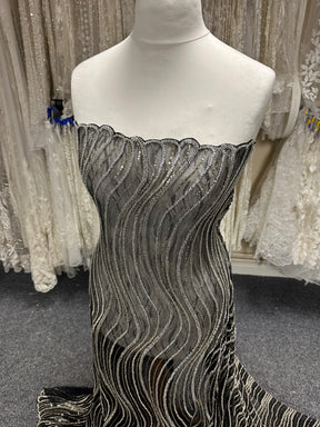 Black and Gold Embellished - EB1064