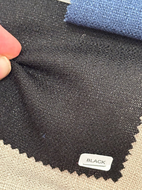 Black Linen Look Polyester - Coast