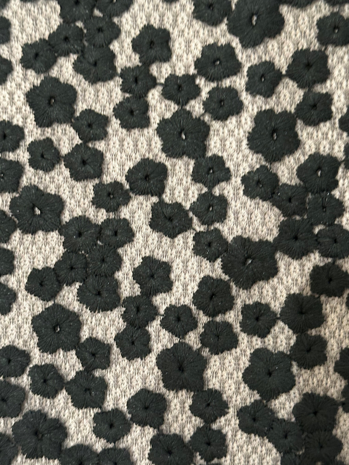 Black Embroidered Flower Lace - Madcap