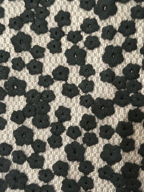 Black Embroidered Flower Lace - Madcap