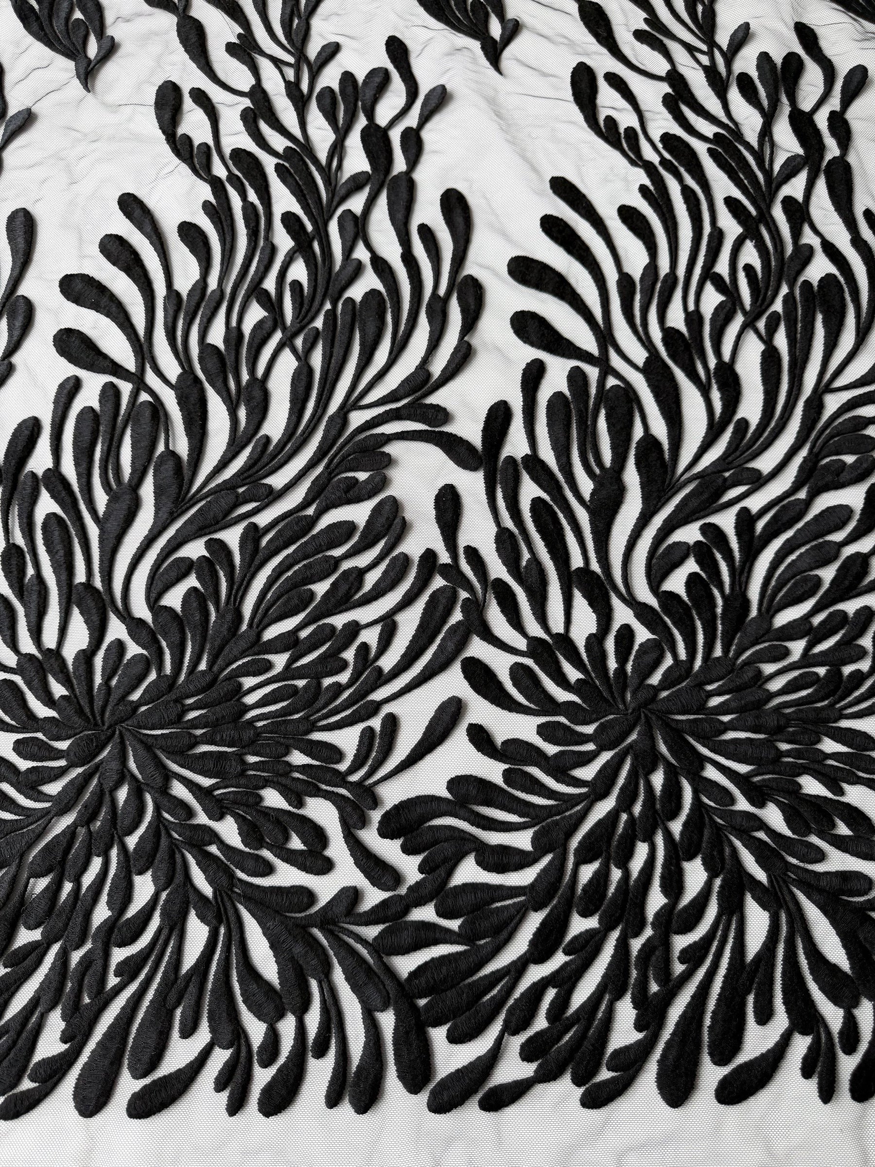 Black Embroidery Lace - EB5053