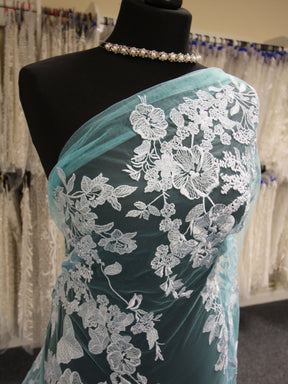Blue Embroidery Lace - Garbo