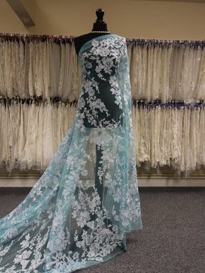 Blue Embroidery Lace - Garbo