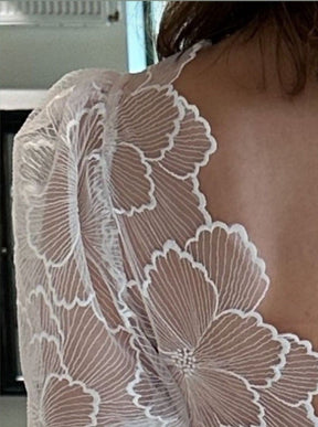 Ivory Embroidered Lace - Monique