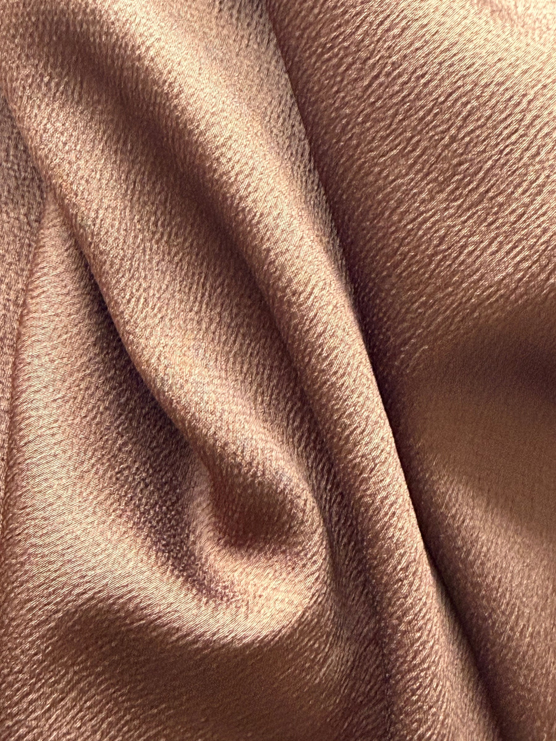 Brown Polyester Crepe - Temple