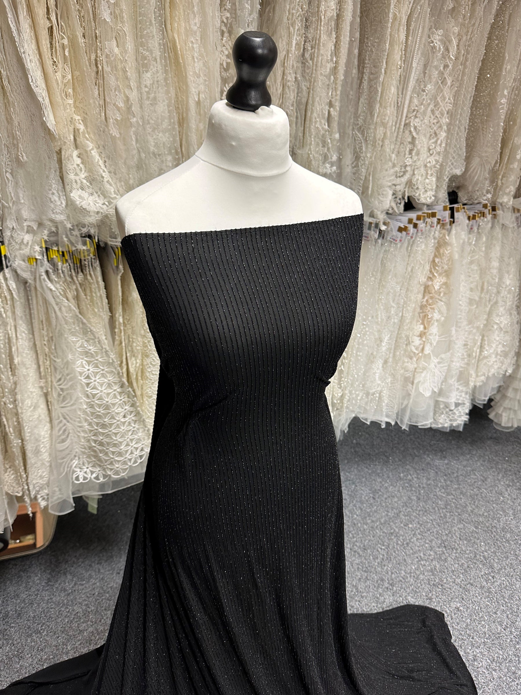 Black Beaded Georgette - Buda