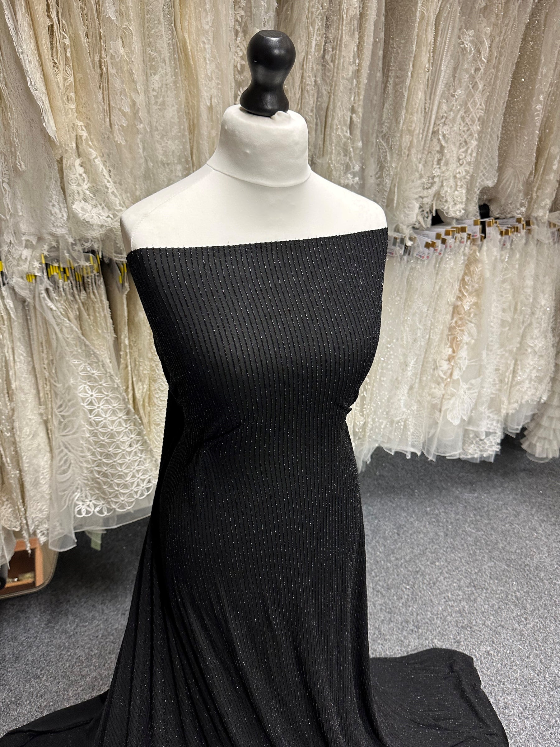 Black Beaded Georgette - Baffle