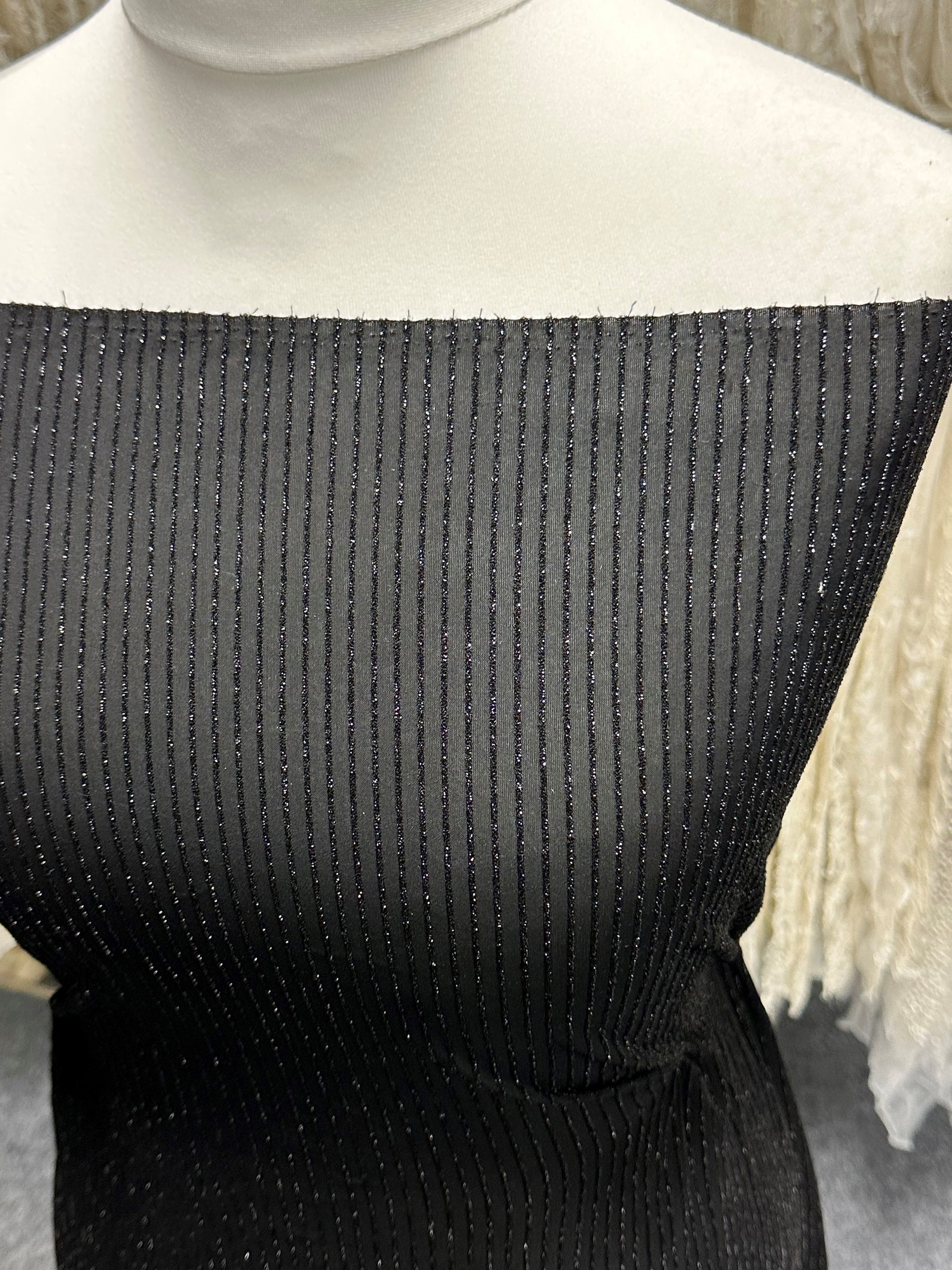 Black Beaded Georgette - Baffle