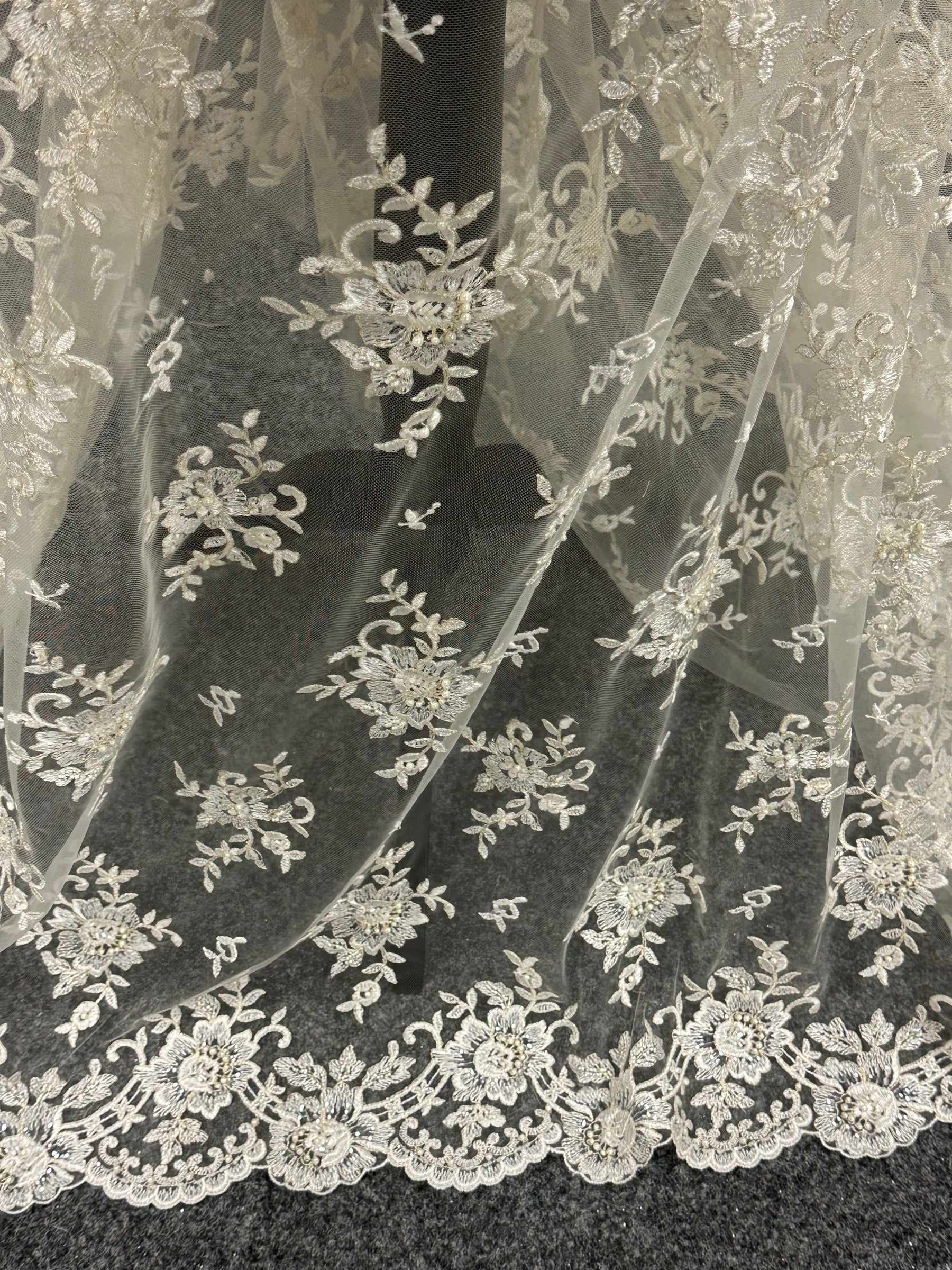 Ivory Beaded Lace - Languid