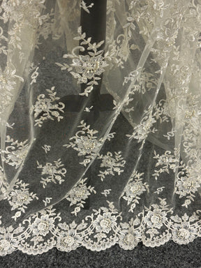 Ivory Beaded Lace - Languid