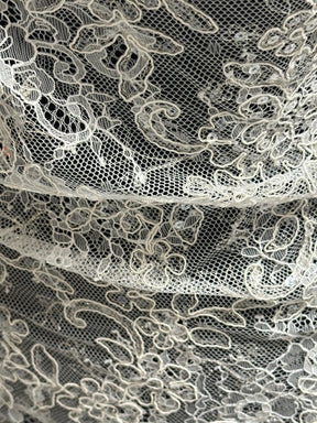 Ivory Corded and Sequin Lace - Muffin