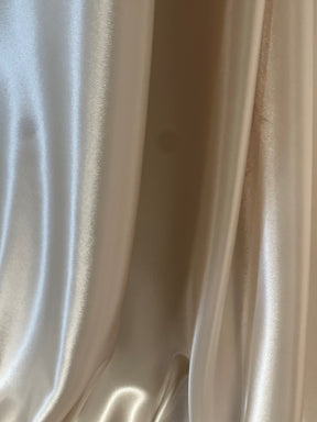 Beige Polyester Stretch Satin - Courage