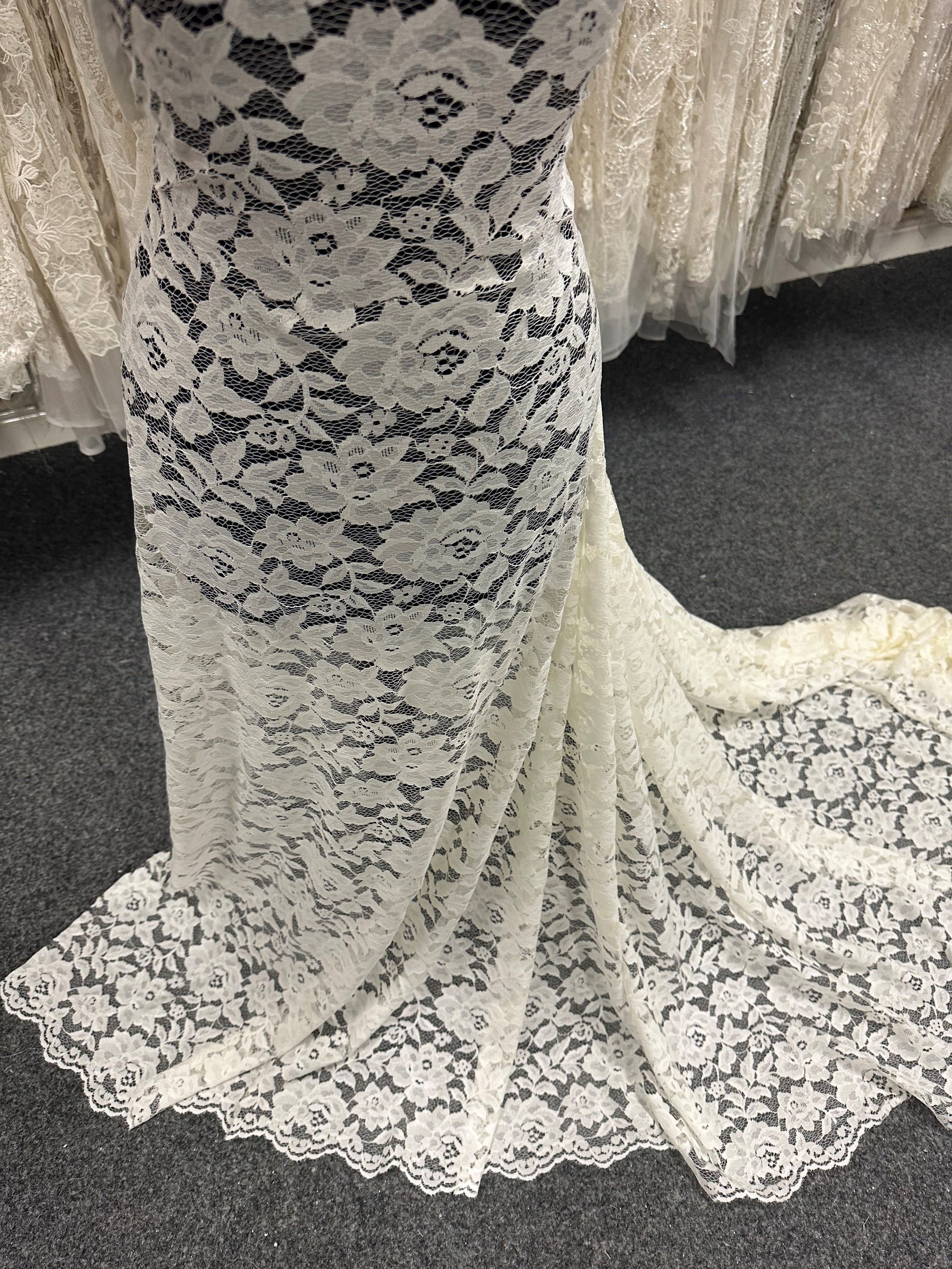 Ivory Raschel Lace - Jenica