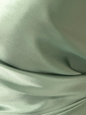 Dark Mint Silk Satin - Magnifique