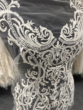 Ivory Embroidered Lace Applique - Lennon